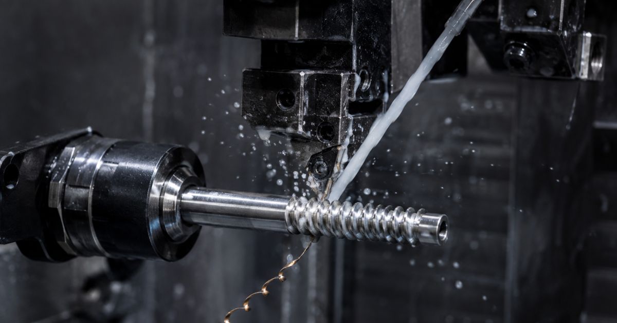lavorazione del canale interno di una vite cannulata su tornio CNC