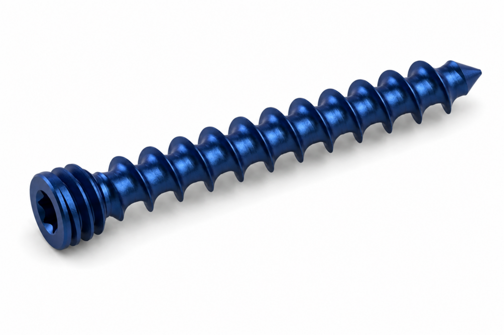DOUBLE-THREAD LOCKING SCREW FOR PLATES